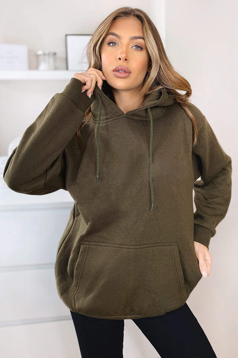 Khaki Oversized Hoodie - Swimclubus