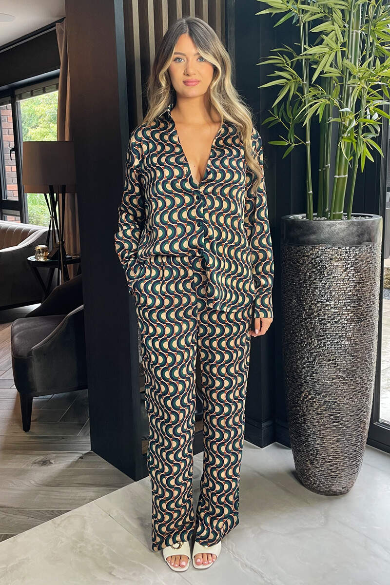 Multi Printed Long Sleeve Shirt - Swimclubus