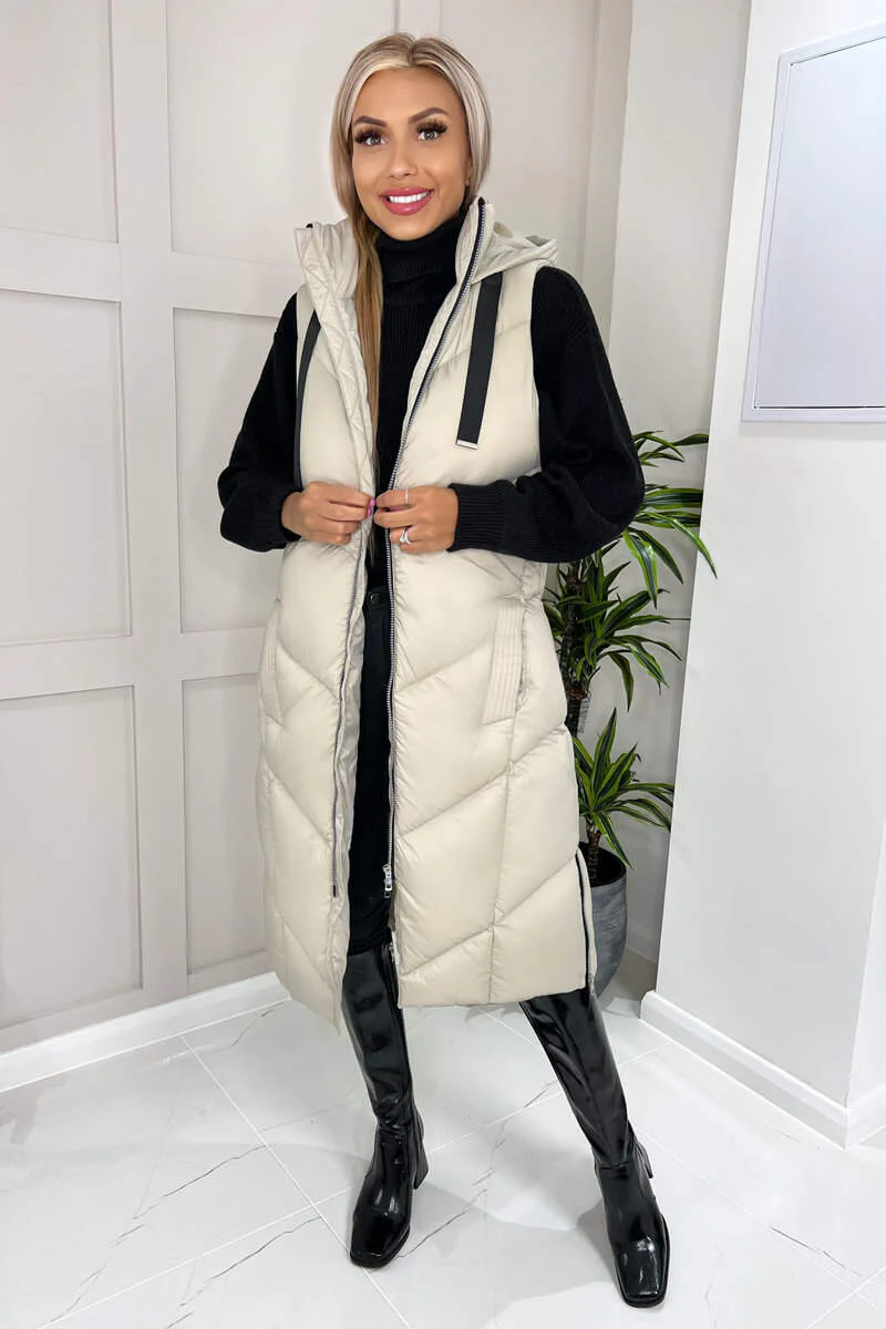 Oyster Hooded Puffer Gilet - Swimclubus