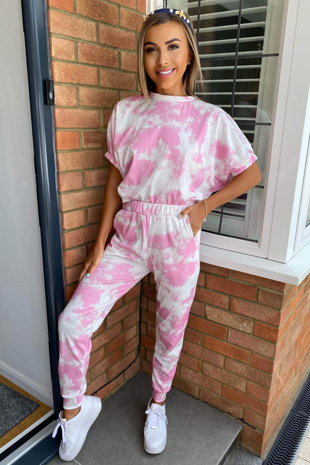 Pink Tie Dye Lounge Suit - Swimclubus