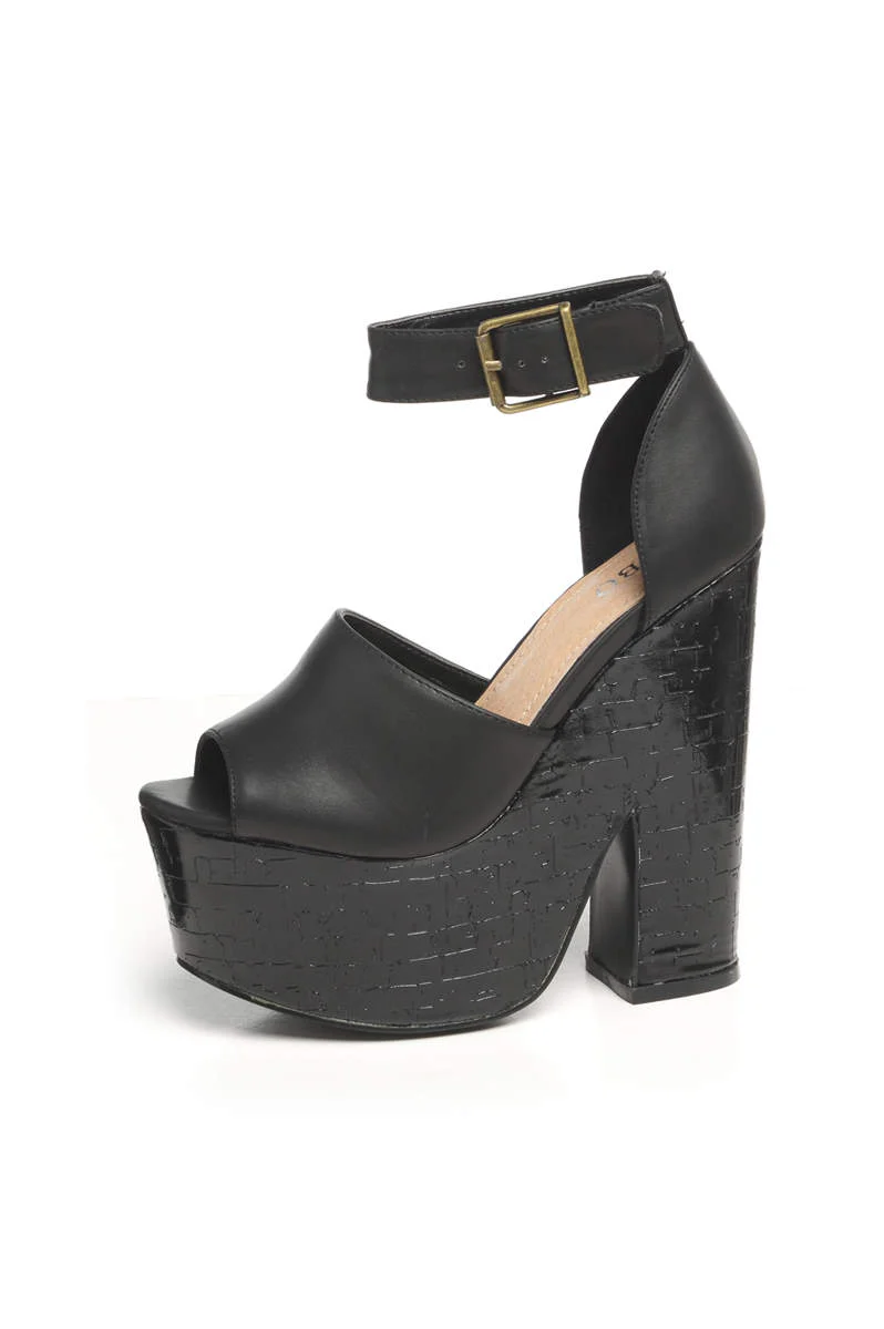 Contrast Heel  Wedge - Swimclubus