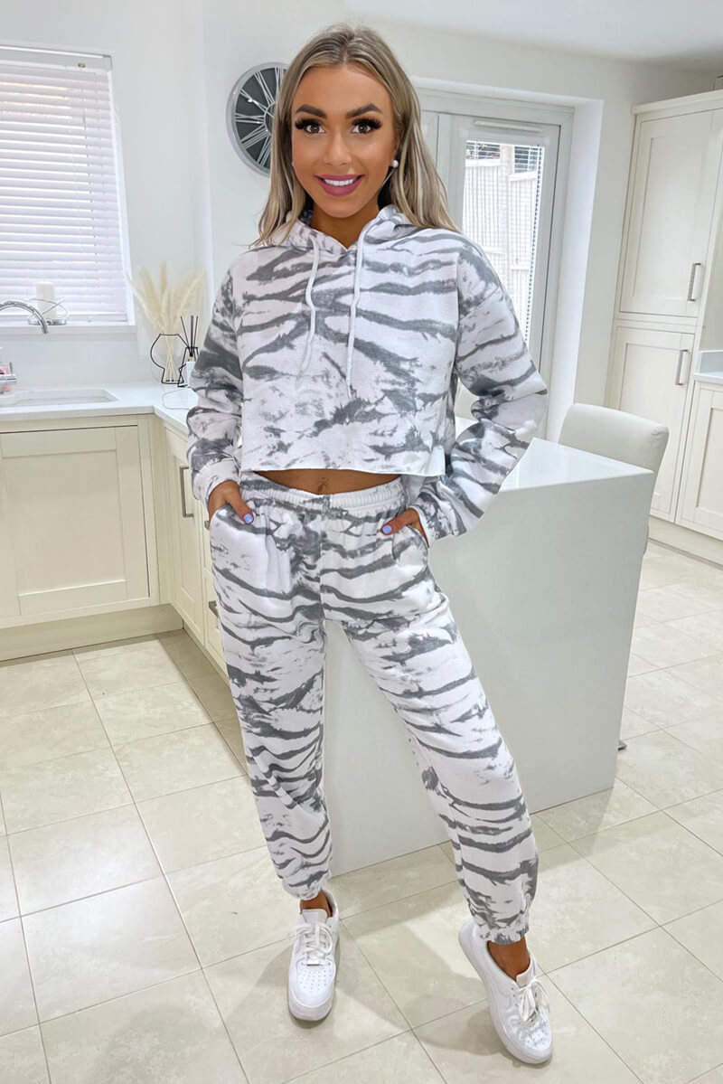 Grey Tie Dye Joggers - Swimclubus