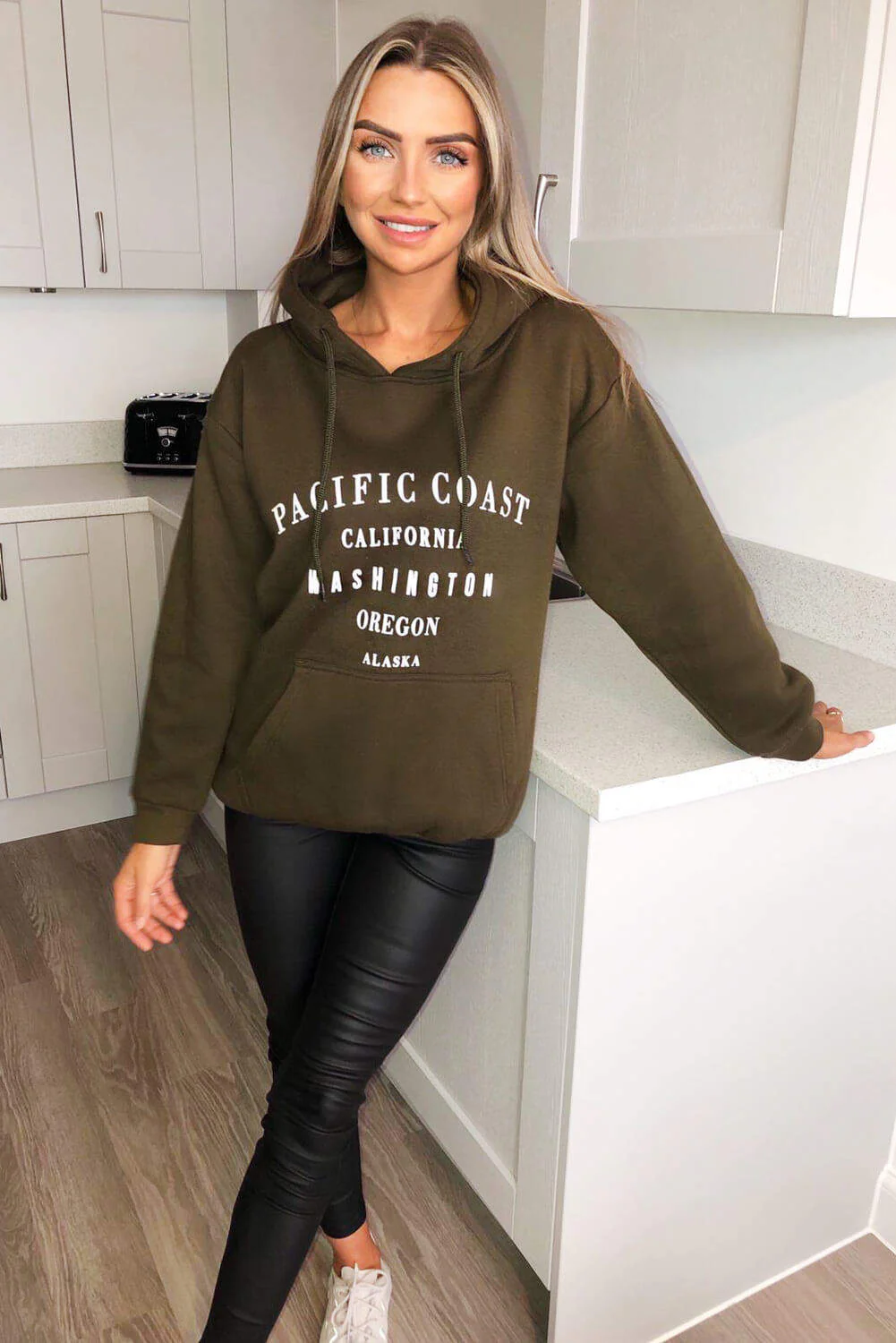 Khaki Pacific Coast Hoodie - Swimclubus