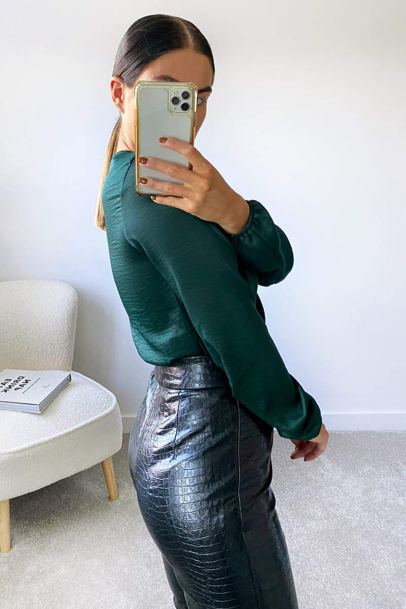 Green Wrap Over Bodysuit - Swimclubus